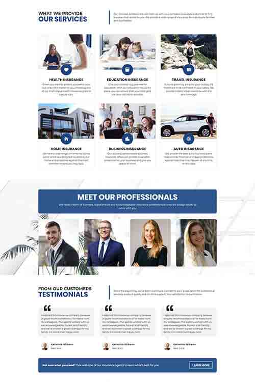 custom built and designed insurance agency web site