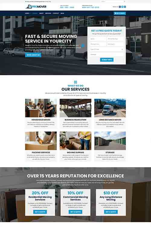 custom built and designed tree service company website