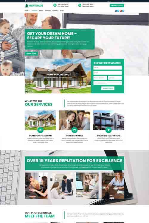custom build and designed mortgage broker website